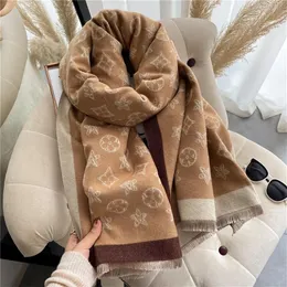 Luksusowe kaszmirowe szalik kobiety zimowe ciepłe szale i okłady projekt nadruk konia bufanda grube koc szaliki 2022262z
