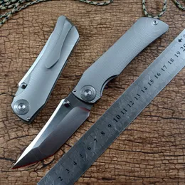 TWOSUN Folding D2 Satin Blade Outdoor Camping Hunting Pocket Knife Ceramic Ball Bearing Washer TC4 Titanium Handle TS144