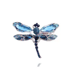 joyería de alfiler de corsage vintage Big -Dragonfly Broch Buffle con diamantes de broche de animales joyas