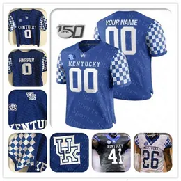 CHEN37 Custom 2021 College Kentucky Wildcats Jersey de futebol Terry Wilson Chris Rodriguez Jr. Josh Ali Jamin Davis Benny Snell Jr.