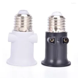 Lamphållare Högkvalitativ 1 PC PBT Fireproof E27 BULB -ADAPTER HOLDER BASE SOCKET CONVERSION MED EU PLUG 2022