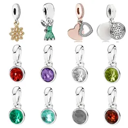 925 Silver Fit Pandora Charm 925 Bracelet Gift Carging Подходит для женских очарований, установленная подвеска Diy Fine Beads Jewelry D19415