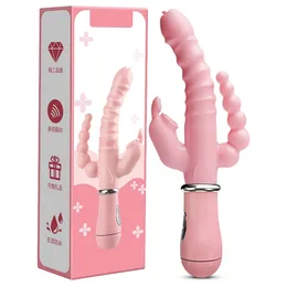 Massageador de brinquedos sexuais de brinquedos de brinquedo adulto S Vibrador de vibrador lambendo a masturbação de haste dupla Rabbit Product for Women 4ton 4ton