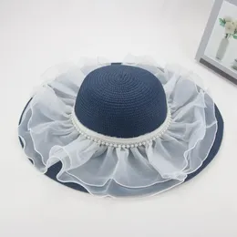 Şapka kovası şapka plaj büyük ağzı 11 cm katı iplik örgü açık güneş koruma düz kubbe kadınlar için beyaz siyah şapkalar casquette femme