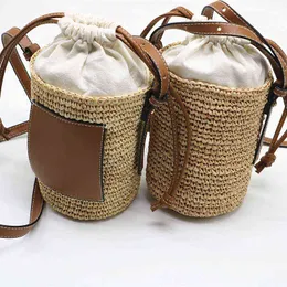 2022 Bucket Strail Woven Bag Women's New Fashion Wersatile One Phouldenger Messenger Sudbag CC SAC A Main G220531