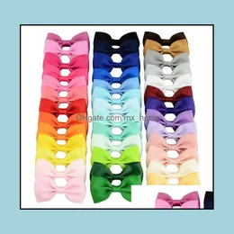 40 Färg 2,75 tum Colorf Barrettes With Baby Girls Ribbon Bows Boutique Hair Bow Clip Accessories Hairpin 643 Drop Delivery 2021 Baby Kids