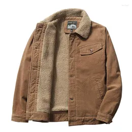 Herrjackor mcikkny män vinter corduroy rockar termiska varma casual outwear kläder för manlig vindbrottstorlek m-4xl jackormen