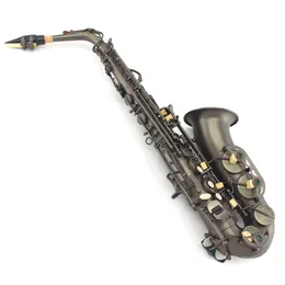 Custom ALTO Saxophone Matte Black Nickel Gold Eb Sax Accessories Top Musical Instruments Professional