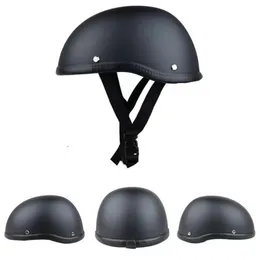 Kaski motocyklowe Letnie Dorosły Vintage Half Face Helmet Cap Cap Chopper Mężczyźni / Kobiety Retro Scooter Motorbike Jazda Kapaceta Moto Casco