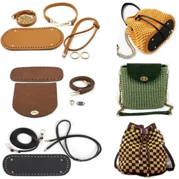 Kzfashion DIY Acessórios para mochilas artesanais com bolsas Bolacos de cordão de amarração de cordão de couro para mulheres bolsa #C 220716
