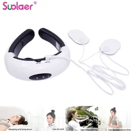 Electric Neck Massager & Pulse Back 6 Modes Power Control TENS Heating Cervical Pain Relief Tool Health Relaxation Machine 220630