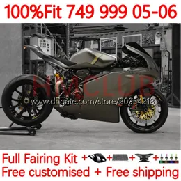 Motorcycle Bodys For DUCATI 749-999 749S 999S 749 999 03 04 05 06 ABS Bodywork 166No.90 749 999 S R 2003 2004 2005 2006 749R 999R 2003-2006 OEM Fairing Kit silver grey