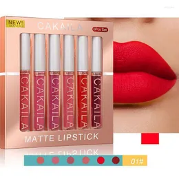 PCS Lip Gloss/Set Velvet Matte Lipstick مقاوم للماء طويل الأمد لا تدوم كوبًا غير مصقم.