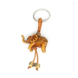 Keychains plástico elefante portátil animal adorável resina fofa de decoração de decoração chave anel Fred22