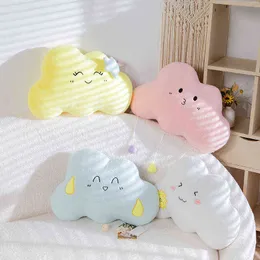 New Cartoon Cloud Plush Pillow Filled Emotional Shaped Pink White Blue Kawaii Room Decor Birthday Gift J220704