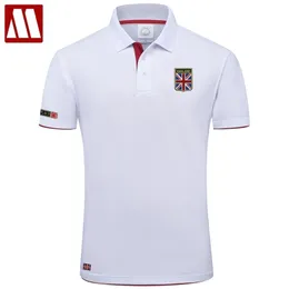 Hohe Qualität MYDBSH Marke Sommer Kurzarm Polo Shirt Mann Mode Union Flagge Stickerei Casual männer Shirts Baumwolle Tops 220606