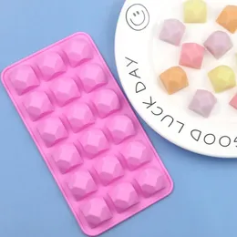 18 Cavity Diamond Silicone Mold Tool för Candy Chocolate Cake Jelly och Pudding Non-Stick Ice Cube Mold Baking Tools SN4394