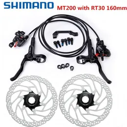 Cykelbromsar Shiman0 MT200 Bromscykel MTB Hydraulisk skivuppsättning Klämma Mountain M315 Uppdaterad W / N G3 HS1 RT56 RT3