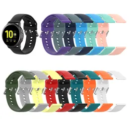 Tiras de pulseira de silicone para Samsung Galaxy Watch Active 2 relógios inteligentes Banda de 20mm Bandas de substituição