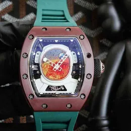 Luxury Mens Mechanical Watch Richa Milles Business Leisure RM52-05 W pełni automatyczny R Fine Stal Cage Taśta Szwajcarska Ruch