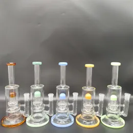 8.7 pulgadas multicolor Hookah Bong Tubería de agua de vidrio Vaso grueso Bongs Tabaco Fumar Bubbler Tubos de humo Bongs Botellas Dab Rig 14 mm Junta de tazón