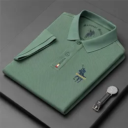 marka projektantów mody 100% bawełniana koszula polo męska letnie krótkie rękawe Tshirt Highend Koreańskie hafty haftowe