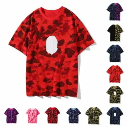 Men Ape футболки дизайнеры одежда летняя модная футболка Shark Tebir