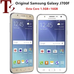 Orijinal Unlocked Samsung Galaxy J7 SM-J700F Çift SIM 5.5 inç Cep Telefonu 1.5 GB RAM 16 GB ROM Octa Çekirdek 4G LTE Akıllı Telefon