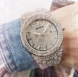 고품질 남성 거주자 시계 42mm 클래식 풀 다이아몬드 아이스 아웃 쿼츠 운동 남성 수입 크리스탈 미러 배터리 손목 시계 선물 시계 Orologio di lusso