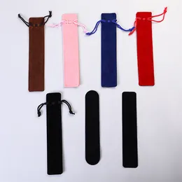 Yaratıcı Tasarım Peluş Velvet Kalem Pouch Tutucu Tek Pencil Çanta Kalem Kılıfı Halat Ofis Okulu Yazma Malzemeleri Öğrenci Noel Hediyesi ZC1210