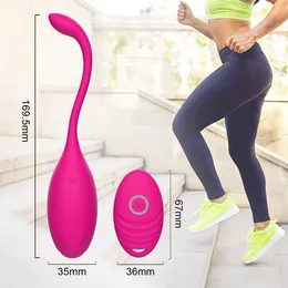 10 Geschwindigkeiten Sprung-Ei-Vibrator, vibrierendes Ei, Silikon, kabellose Fernbedienung, Anal-Klitoris-Stimulation, Sexspielzeug für Frauen, Erwachsene Produkte