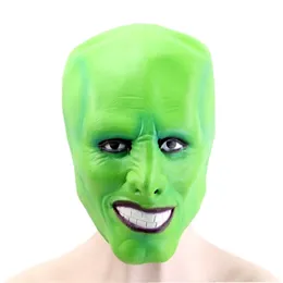 Party Masks Halloween The Jim Carrey Movies Mask Cosplay Green Mask kostym Vuxen Fancy Dress Face Halloween Masquerade Party Mask 220826