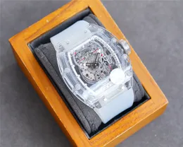 Top Herrenuhr Automatikuhren Designer Mode Stil Kristall Transparentes Material Gehäuse Uhr