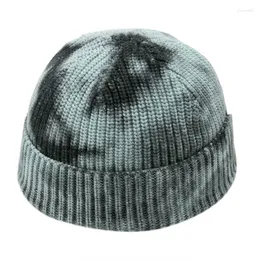 Beanie/Skull Caps Fashion Women Men Winter Sticked Beanie Hat Tie-Dye Print Warm Knit Hats Unisex Casual Comfy Keep Outdoor #P1 pros22