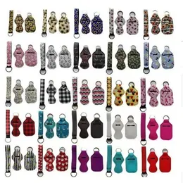 3 Pieces Travel Keychain Set for Party Favor Including 30ml Hand Sanitizer and Chapstick Holder Wristlet Lanyard 95 Colors Boutique 39