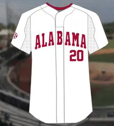 Baseball Custom Alabama Crimson Tide Baseball Jersey 4 Joe Breaux 10 Sam Finnerty 20 Brock Love 7 Brett Auerbach 19 Sam Praytor 22