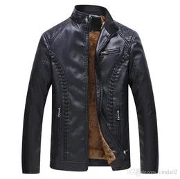 Qnpqyx kış deri ceket erkekler süper sıcak astar pu ceketler siyah artı boyut 6xl iş rahat erkek katlar erkek