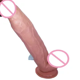 HOWOsexy 12,1 Zoll Riesendildo-Vibrator mit Saugnapf, große Dildos, Vibration, größerer Dong, weicher Penis, vibrierender Massagegerät, sexy Spielzeug