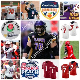 70 Trevor Penning Jersey 2022 Draft White Men Game Uniform Northern Iowa Panthers Football Jerseys Endgültige Projektionen vor der ersten Runde bestickt genäht