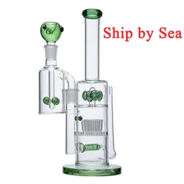 18mm Female Joint Hookahs Inline Perc Heady Water Pipes Mushroom Cross Percolator Glass Bongs With Ash Catcher And Bowl