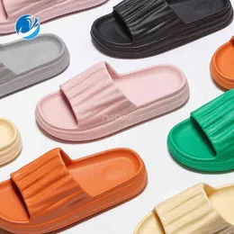 Slippers Mo dou Zapatillas de Verano Para Mujer Calzado de Suela Gruesa Resistee al desgaste para para hombre color slido 220428