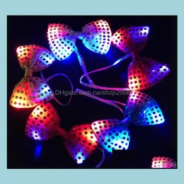 لوازم الحفلات الأخرى الاحتفالية منزل حديقة LED LED TIE KIDS ADT MCTOLOR DHDMF