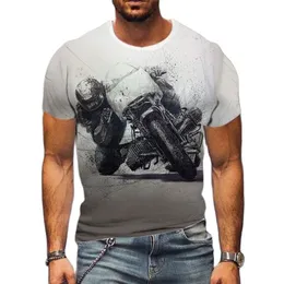 Cool Motorcycle Racer Mens Tshirt 3D Printing Summer Mash