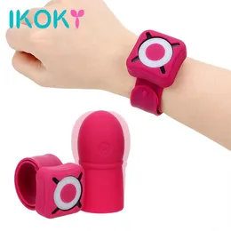 IKOKY Lasting Trainer Penis Vibrator Cock Extender Enlargement 7 Speed Head Massage Delay Ejaculation sexy Toys for Men