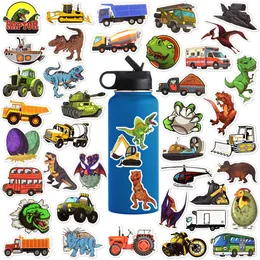 100 PCS Dinosaur and Car Stickers for Boys Kids Cool Funny Waterproof Sticker DIY Laptop Skateboard Luggage Car Travel Case Guitar