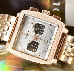 Crime Premium masculino Full funcional completo Relógio de quartzo quadrado de 40 mm
