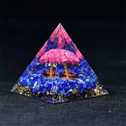 Lapis orgone piramid cherry kwiat drzewo życia różowy kwarc reiki medytacja