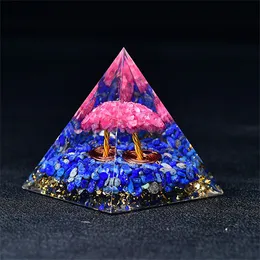 Lapis Orgone Pyramid Blossom Tree of Life Pink Quartz Reiki Медитация