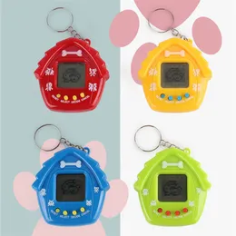 Electronic Pet Toys Retro Game Digital Pets House Shape Keychain Mini Vintage Virtual Cyber Toy For Kids Game Ornament Gifts Amusing