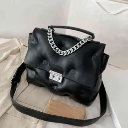 bags Pequena corrente marca designer macio acolchoado couro do plutônio crossbody sacos para as mulheres 2022 simples ombro lado bolsa 220416